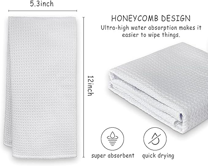 HIWX Cat Mom Kitchen Towels, Blue Chinoiserie Floral Kitty Decorative Kitchen Dish Towels, Cat Mom Lady Lovers Owners Gifts for Women Hand Towels for Bathroom Decor, 16x24 Inches