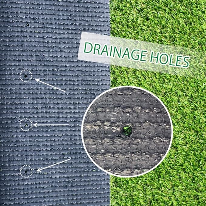 Artificial Grass Rug 1.38" Thickness, 14x93 Feet Indoor Outdoor Fake Grass Carpet, Pet Turf for Dogs, Cats, Rabbits, Chicken, Easy Install and Clean with Good Drainage