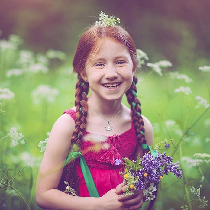 JUSTKIDSTOY Mouse Necklace 925 Sterling Silver Rat on the Moon Pendant Necklace Cute Animal Jewelry Gifts for Women