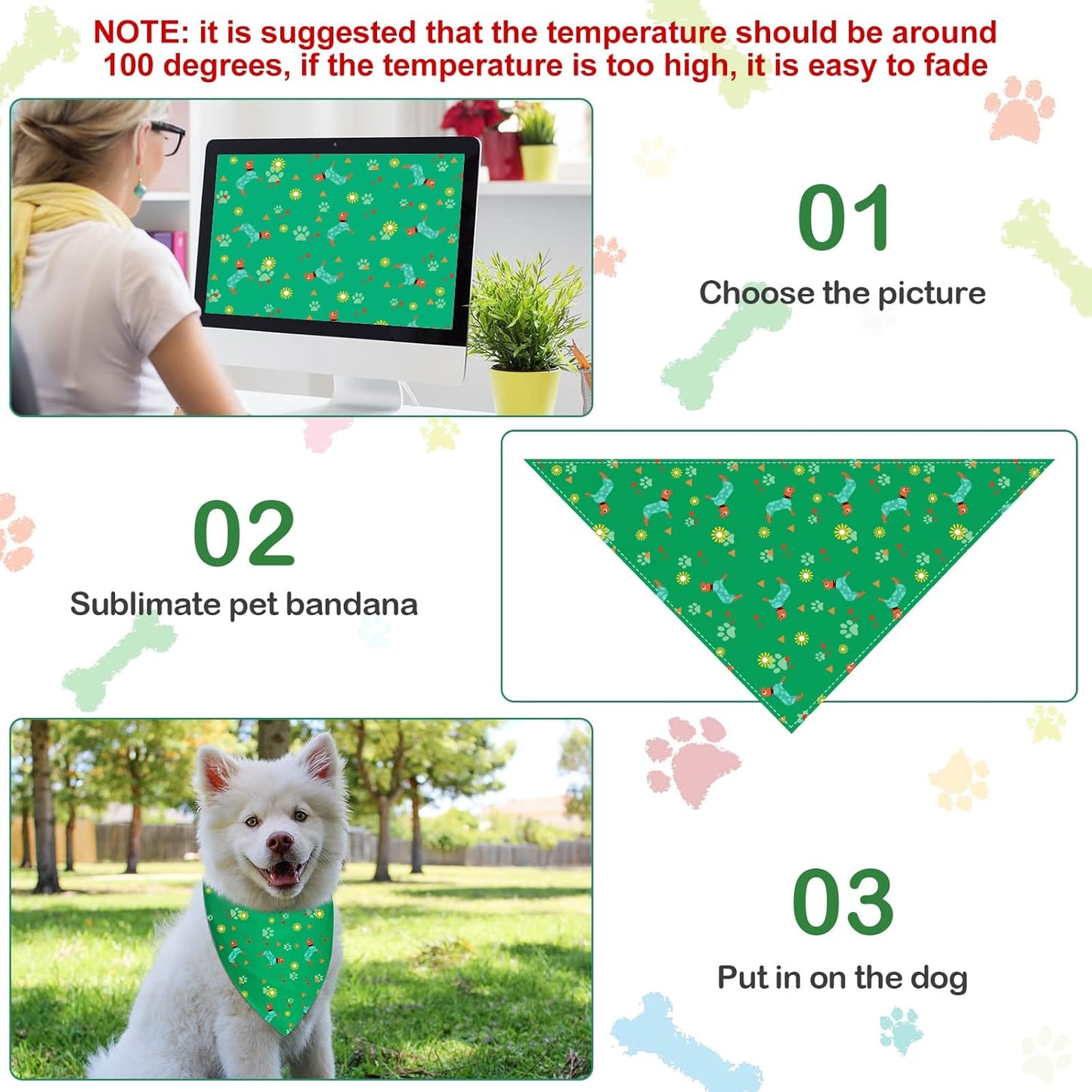 Frienda 12 Pcs Plain Dog Bandanas Blank Puppy Adjustable Triangle Solid Color Dog Bandanas Multicolor Puppy Scarf Heat Transfer Washable Handkerchief(64 x 43 x 43 cm,Vivid Color)