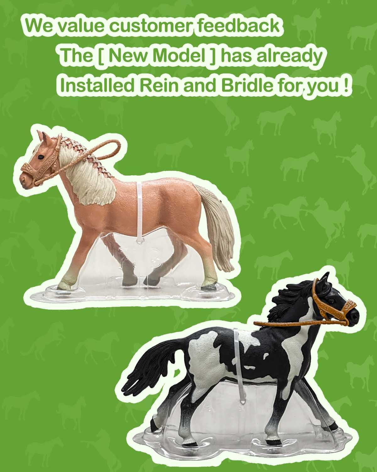 Horse Stable Playset, Horse Gifts for Girls and Boys with 3 Horses and 2 Riders, Horse Toys Set Farm Animals Toys for Kids 3 4 5 6 7 8+ (New Model), Green