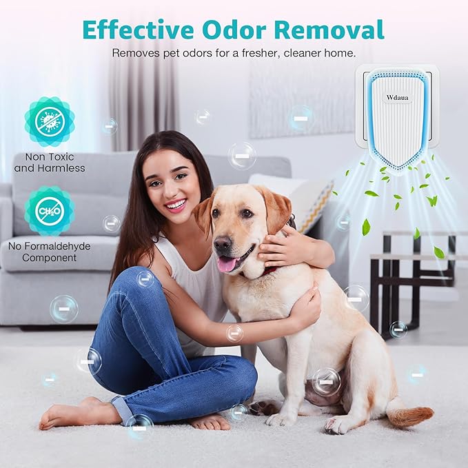 Plug In Air Ionizers 4 Pack Air Purifier Negative Ion Air Purifiers Ionizer for Home, Bedroom, Office, Basement Kitchen Air Freshener Odor Reducer Pets Smoke Smell (4, White) (4, White)