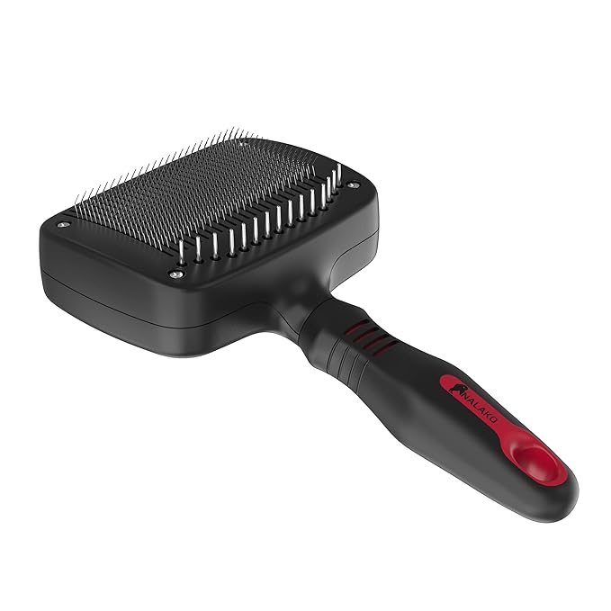 Self-Cleaning Dog Slicker Brush & Undercoat Rake – Professional Deshedding Tool for Medium & Long Hair, Double-Coated Dogs