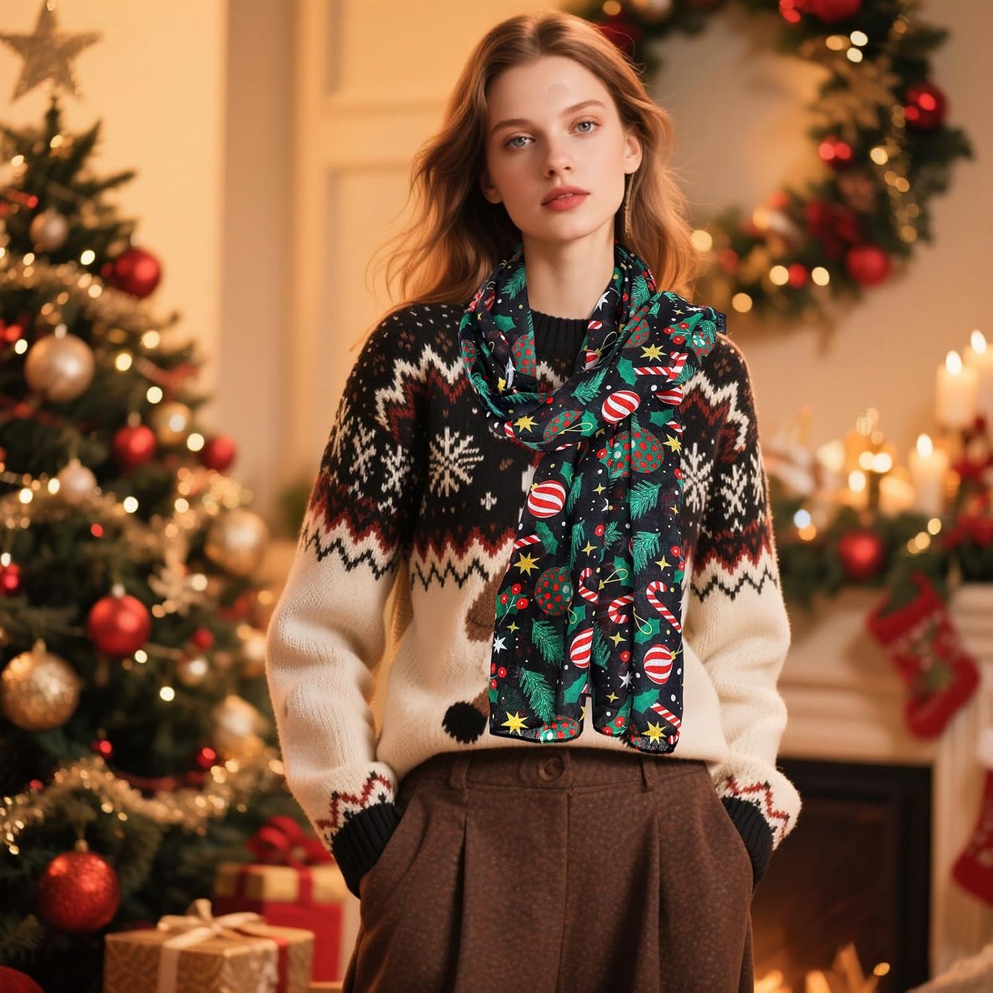 E-Clover Fashion Scarf for Women Lightweight Scarves Shawl Wrap for Spring/Summer Winter