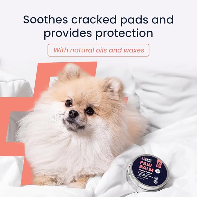Vets Preferred Paw Balm Pad Protector for Dogs – Dog Paw Balm Soother – Heals, Repairs and Moisturizes Dry Noses and Paws – Ideal for Extreme Weather Season Conditions - 2 Oz
