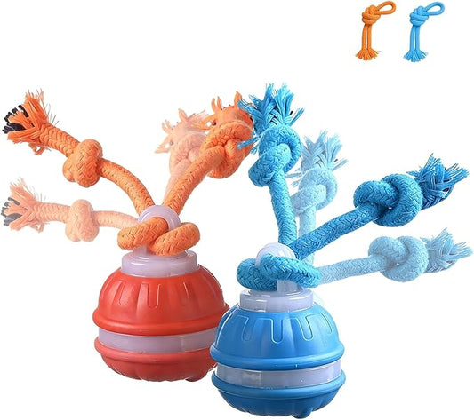 2 Mixed Zealburst Dog Toy, Interactive Dog Toys, 360° Smart Automatic Rolling Moving, Upgraded Motion Activated Squeaky Cat Balls, USB Rechargeable Smart Motion Pet Ball for Bored Pet Cats Dogs