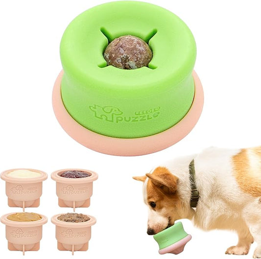 Puzzle Feeder Dog Puzzle Toys, Interactive Enrichment Dog Toys for Mental Stimulation, Slow Feeding, Treat Dispensing, and Freezable Fun to Keep Them Busy,Pink