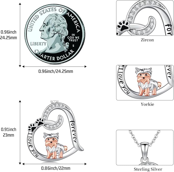 Dog/Paw Print/Infinity Necklace for Women 925 Sterling Silver Heart Dogs Pendant Necklaces Jewelry Christmas Birthday Gifts for Dog Lovers Friends