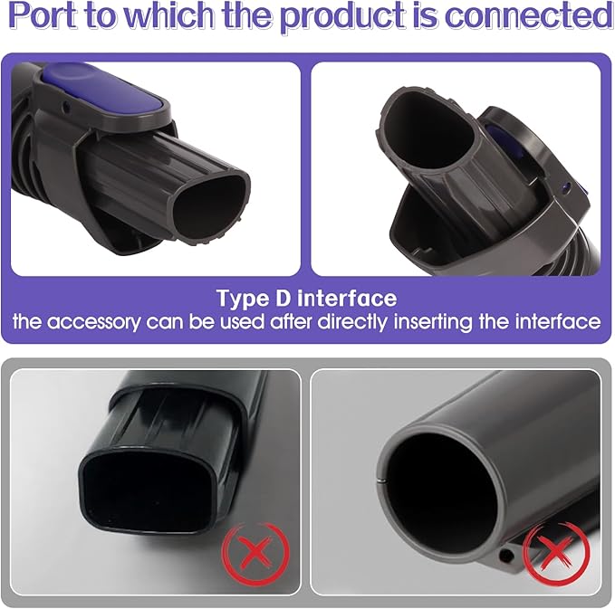 Vacuum Attachments Compatible with Shark Pet Cordless Stick IX141 IZ162H IZ361H IX140 IX142 IX143 IZ140 IZ142 UZ145 Removable 2-in-1 Tool Brush Replacement Parts for D-Shaped Vacuum # 613FJ160