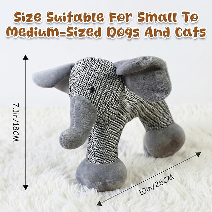 Pet Lori Linen SafariCompanions,Linen Safari Squeaky Dog Chew Toy,Robust Indestructible Dog Stuffed Toy for Small Medium Dogs,with Squeaker-Dog