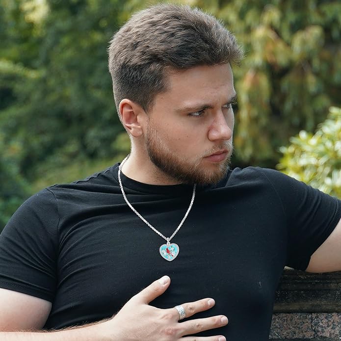 Eusense Cremation Jewelry for Ashes Urn Necklace to Put Ashes In 925 Sterling Silver Memorial Pendant Heart Urn Necklaces for Ashes Necklace for Women Men