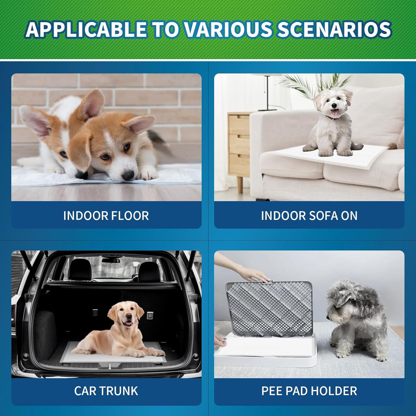 Pee Pads for Dogs, Puppy Pads Pet Training Pads Disposable Upgraded Odor Control, Potty Pads Absorbent and Leak-Proof Dog Housebreaking & Puppy Supplies (30"x36"/12 Count)