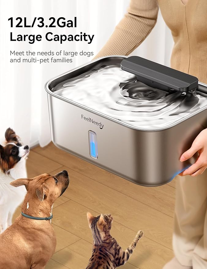 Replacement Water Pump, Compatible for 3Gal/12L Dog Water Fountain for Large Dog (FN-W13)