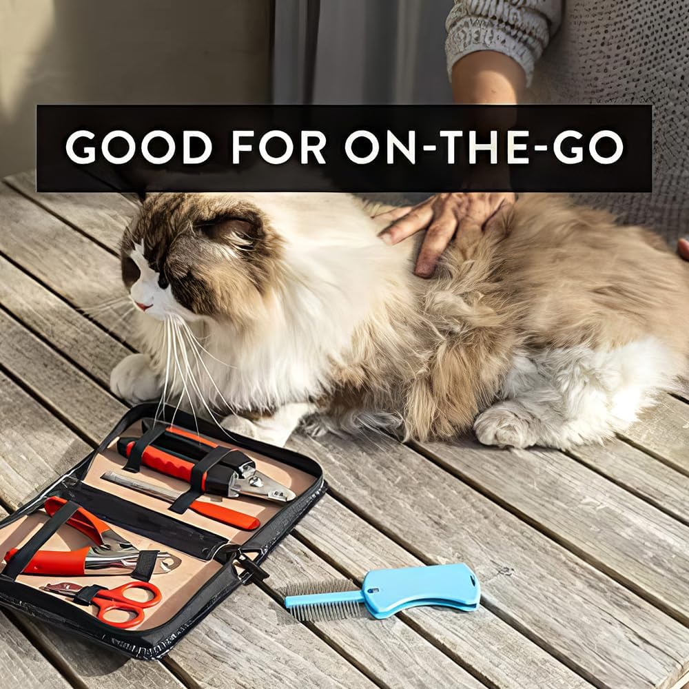 Pet Care Pedicure Kit for Dogs, Cats, Birds and Reptiles - Nail Clippers, File and Scissors Style Clippers Plus Case (3 Nail Clippers Plus Nail File)