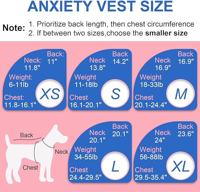 Large Calming Vest for Medium Dogs,Soft Breathable | Anxiety Relief Shirt Wraps with Adjustable Chest & Hood,Security in Fireworks & Lightningstorms,Fear of Noise (Black)