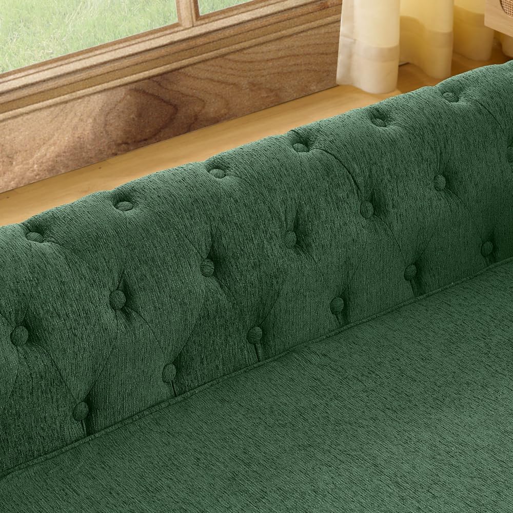 Dog Sofa Couch for Medium to Large Dogs, 55" Memory Foam Pet Sofa Couch with Washable Fabric, Durable Elevated Dog Bed with Legs, Removable Cushion for Medium and Large Dogs, Green