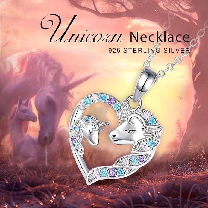 EUDORA Sterling Silver Mother Daughter Necklace for Women, Mama Son Daughter Necklace Pendant for Mom and Daughter,Mom Jewelry from Daughter Mother's Day Gift for Mother Daughter Aunt Grandma