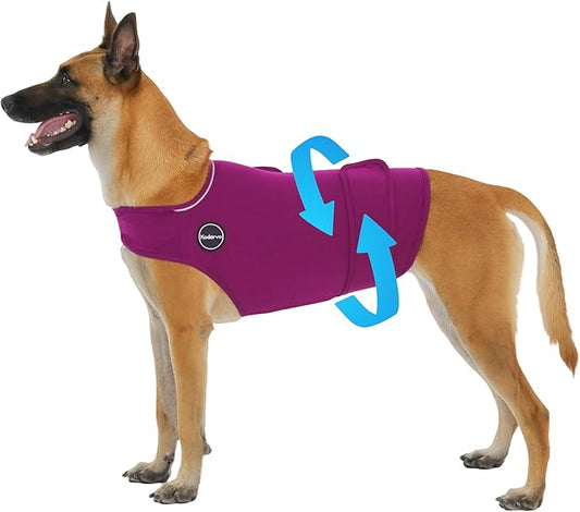 Dog Anxiety Vest, Skin-Friendly Thunder Jacket for Dogs, Dog Calming Shirt for Thunder, Fireworks, Vet Visits and Separation - Keep Pet Calm Without Medicine, Fit for Small Medium Large Dogs