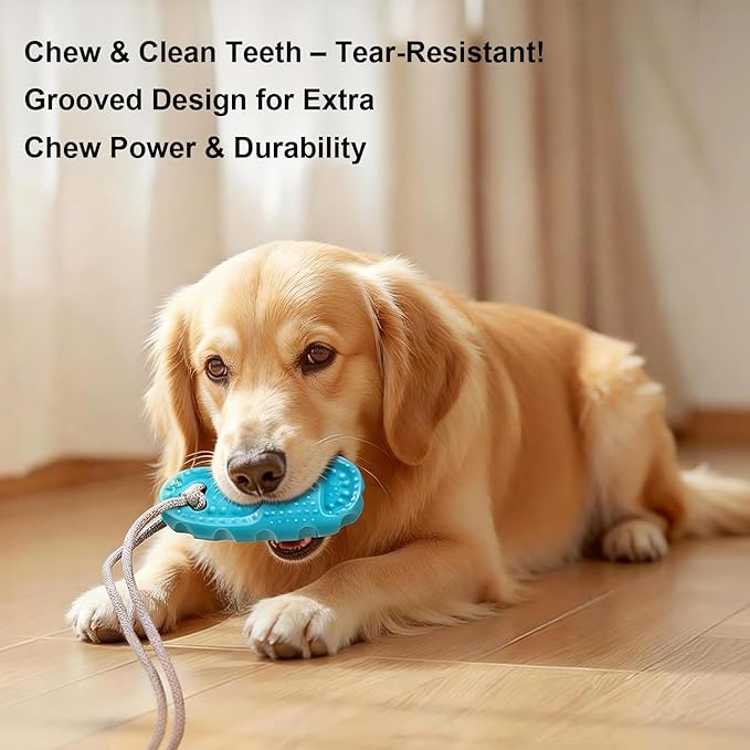 Dog Toys for Aggressive Chewers, Indestructible Interactive Chew Toy with Suction Cup, Long Lasting Durable Molar Grinder for Boredom Energy Relief, for Small Medium Large Dogs Puppy Teething Toys