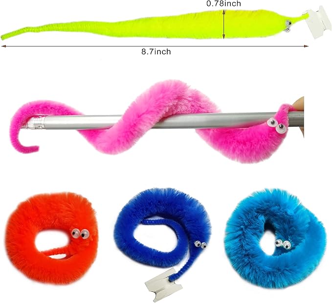 Fuzzy Worms (240PCS & 12COLORS)