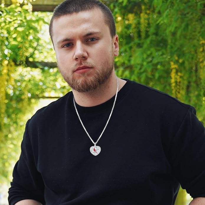 Eusense Cremation Jewelry for Ashes Urn Necklace to Put Ashes In 925 Sterling Silver Memorial Pendant Heart Urn Necklaces for Ashes Necklace for Women Men