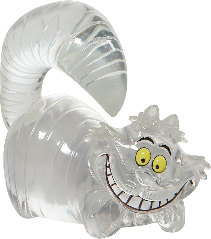 Enesco Disney Showcase Alice in Wonderland Cheshire Cat Miniature Figurine, 2.76 Inch, Clear