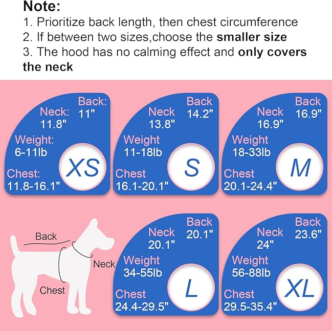 Dog Anxiety Relief Shirt for Small Dogs Boy -S,Lightweight Adjustable | Calming Vest Wraps Body,Relief Stress for Fireworks,Travel,Separation,Soft Machine Washable(Black)