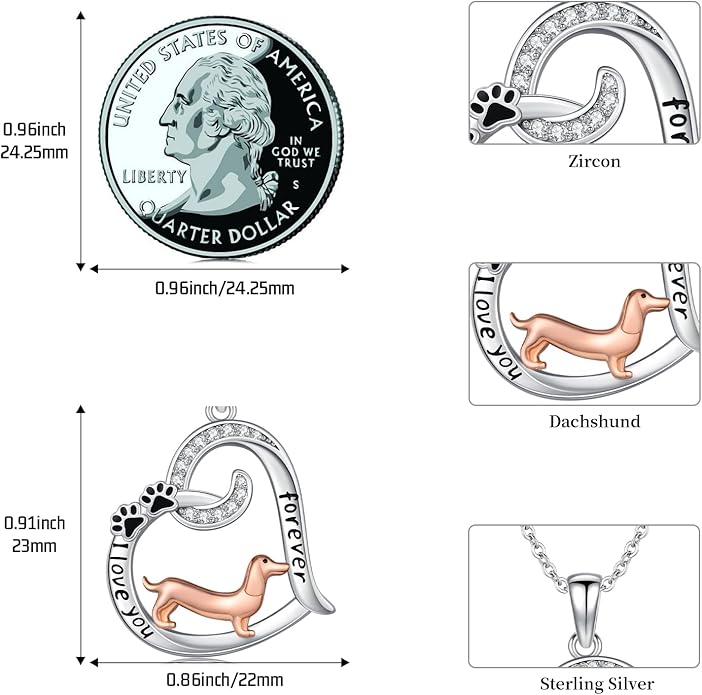 Dog/Paw Print/Infinity Necklace for Women 925 Sterling Silver Heart Dogs Pendant Necklaces Jewelry Christmas Birthday Gifts for Dog Lovers Friends