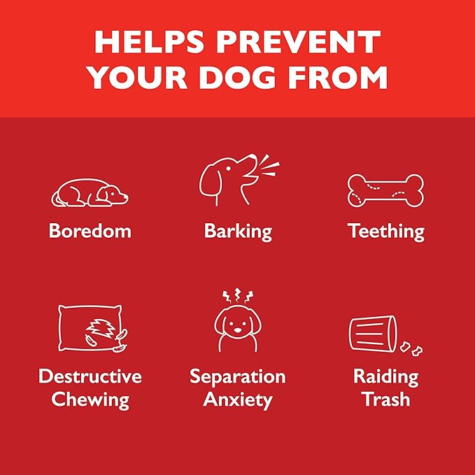 Chew King Supreme Durable Rubber Dog Toy for Aggressive Chewers, Treat-Dispensing Heavy-Duty Chew Toy with Safety Air Vent, Interactive Dog Toy for Training & Enrichment, Medium 3.2" x 2.5"