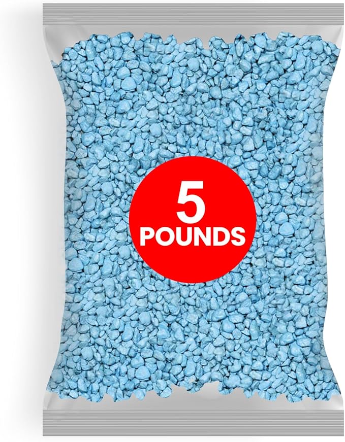 Hygloss Products Craft Rocks, Mini Stones for Art Projects - Bag O' Gravel, Light Blue, 5 lb