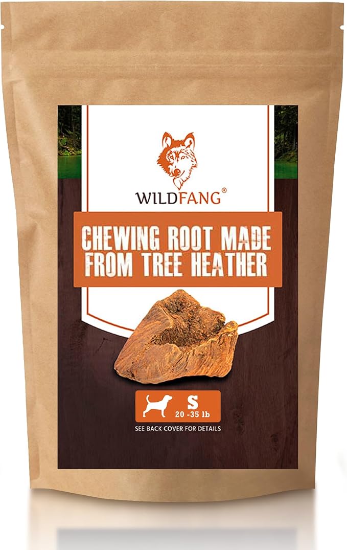 Wildfang® Briar Wood Chewing Root, Small - Splinter Free Wood Dog Chew Toys for Aggressive Chewer, Odorless Natural Teething Toys Dogs Dental Health, Healthy Gums (for Dogs Under 33 lbs), Pack of 3