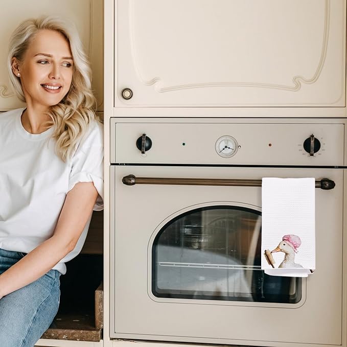 Goose Bathroom Hand Towels, Goose Gifts Decorative Hand Towels for Bathroom Decor, Funny Farm Animal Kitchen Dish Towels, 16x24 Inch