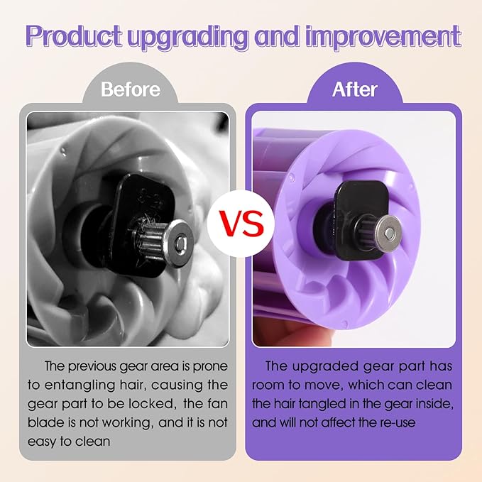 Upgraded Pet Hair Power Brush Tool Attachment for Shark Navigator Lift-Away Deluxe Upright NV360 NV350 NV352 NV356E NV370 NV22L UV420 UV410 UV440 Vacuum Replacement Parts Numbers 119FFJ Purple