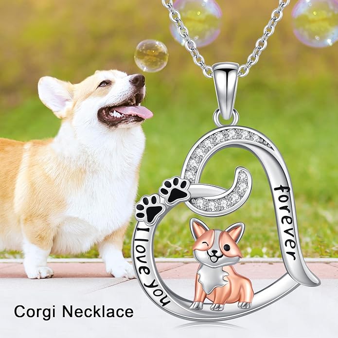 Dog/Paw Print/Infinity Necklace for Women 925 Sterling Silver Heart Dogs Pendant Necklaces Jewelry Christmas Birthday Gifts for Dog Lovers Friends