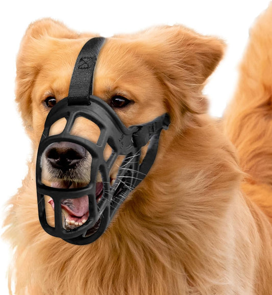 Dog Muzzle, Basket Muzzle Anti Biting Chewing, Sturdy Lightweight Muzzle Allows Panting Drinking, Cage Muzzle for Small Medium Large Dogs, Suitable for Grooming Trimming Training (Size 6)
