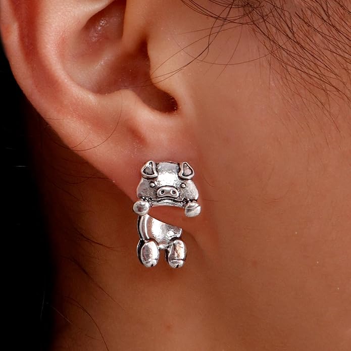 Frog Earrings for Women Mothers Day Gifts Vintage Frogs Shaped Stud Earrings Funny Cute 3D Animal Earrings Jewelry Gifts