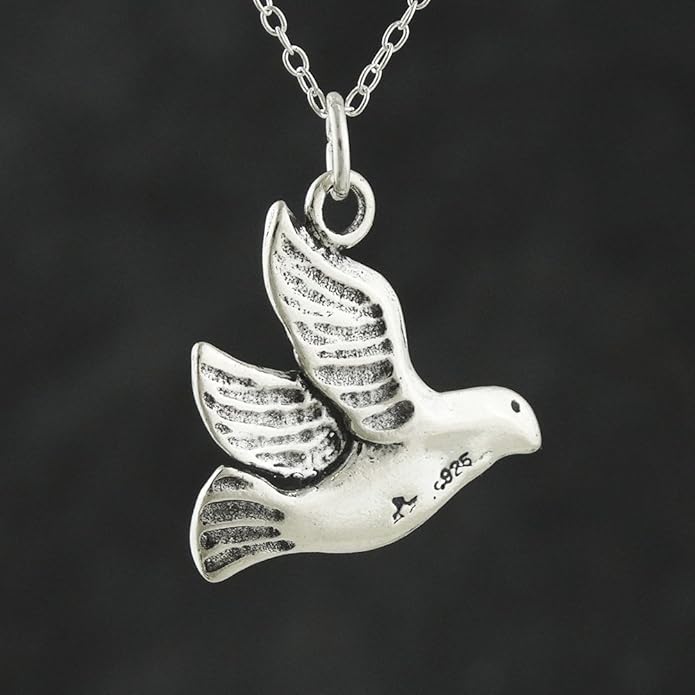 FashionJunkie4Life Sterling Silver Bird Pendant Necklaces for Women