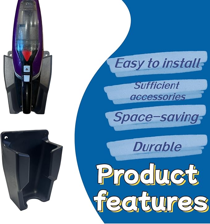 Wall Mount for Bissell Pet Hair Eraser Handheld Vacuum-Compatible with Models 2390, 2390A, 2284W, 23903 & Auto-Mate