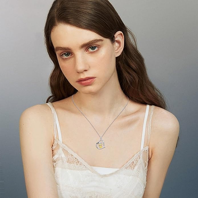 Dog/Paw Print/Infinity Necklace for Women 925 Sterling Silver Heart Dogs Pendant Necklaces Jewelry Christmas Birthday Gifts for Dog Lovers Friends