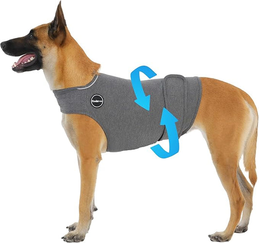 Dog Anxiety Vest, Skin-Friendly Thunder Jacket for Dogs, Dog Calming Shirt for Thunder, Fireworks, Vet Visits and Separation - Keep Pet Calm Without Medicine, Fit for Small Medium Large Dogs