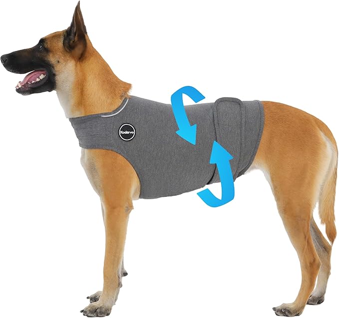 Dog Anxiety Vest, Skin-Friendly Thunder Jacket for Dogs, Dog Calming Shirt for Thunder, Fireworks, Vet Visits and Separation - Keep Pet Calm Without Medicine, Fit for Small Medium Large Dogs