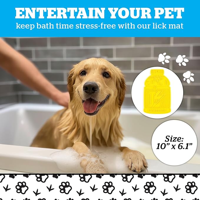 Lickerade Lick Mat for Pets - Non-Slip Durable Dog and Cat Pad - Perfect for Anxious Pets and Distraction During Grooming or Bathing