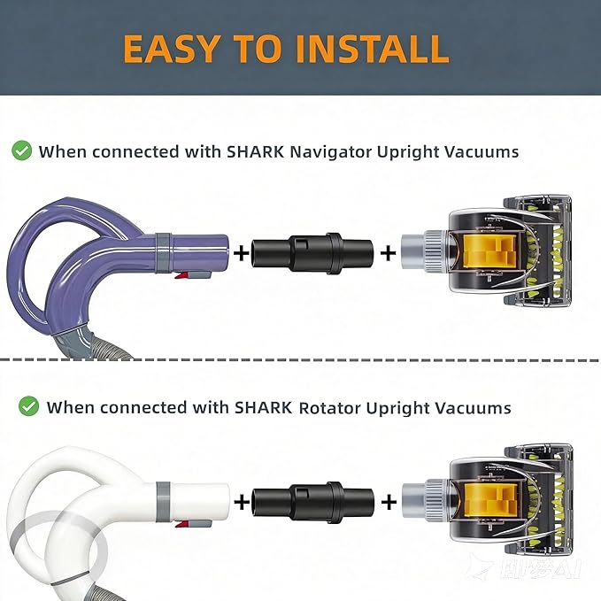 Upgraded Pet Hair Power Brush Attachment for Shark Navigator NV350 NV351 NV352 NV356 NV356E NV357 NV360 NV370 NV22 NV42 UV420 UV410 UV440 Lift-Away Upright Vacuum Replace Part 119FFJ