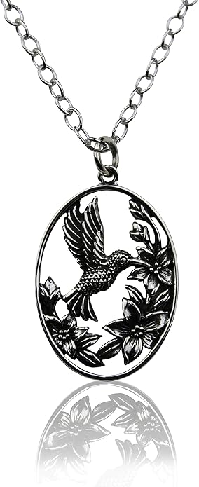 FashionJunkie4Life Sterling Silver Bird Pendant Necklaces for Women