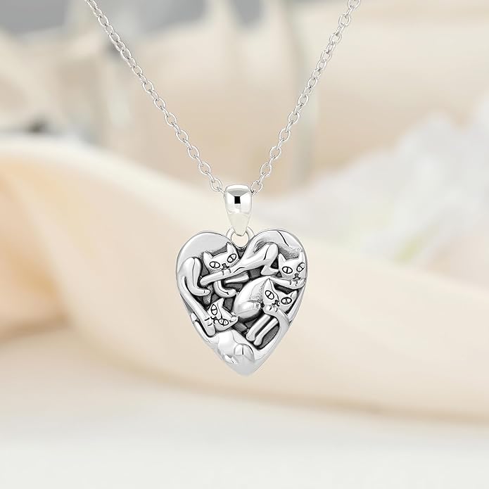 Highland Cow Hummingbird Necklace for Women 925 Sterling Silver Cute Animal Jewelry Gift for Mother Daughter Grandma Nana Sister