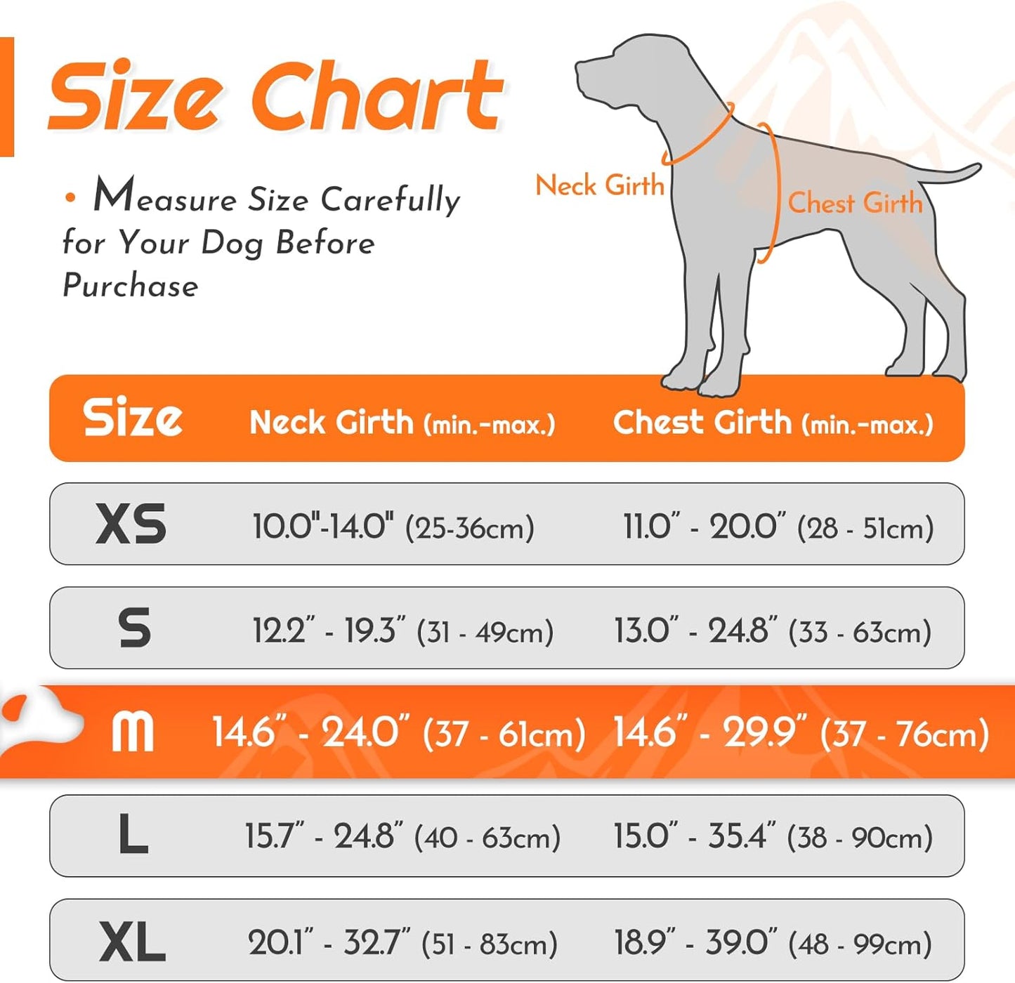 Eagloo Dog Harness Medium Sized Dog, No Pull Service Vest with Reflective Strips and Control Handle, Adjustable and Comfortable for Walking, No Choke Pet Harness with 2 Metal Rings, Orange, M