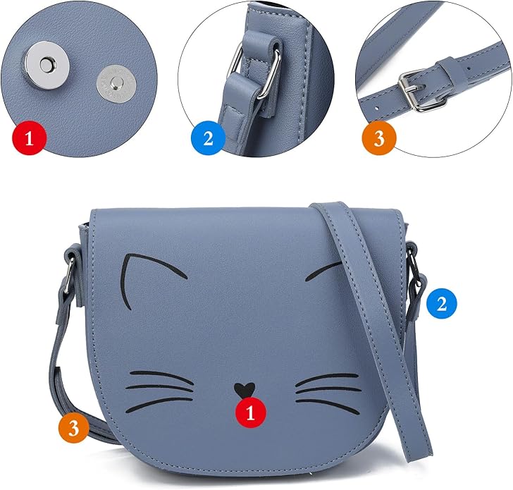 Gladdon Crossbody Bags for Teen Girls Small Fashion Preteen Purses Cat Birthday Gift for Girl