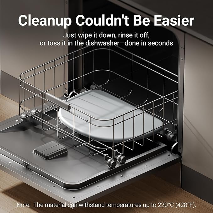 DownyPaws Dog Food Mats for Floors Waterproof, BPA Free Silcone Dog Bowl Mat, Non-Slip Pet Feeding Mat with High Raised Edge, Cat Placemat for Messy Drinkers, 24"×17", Light Gray