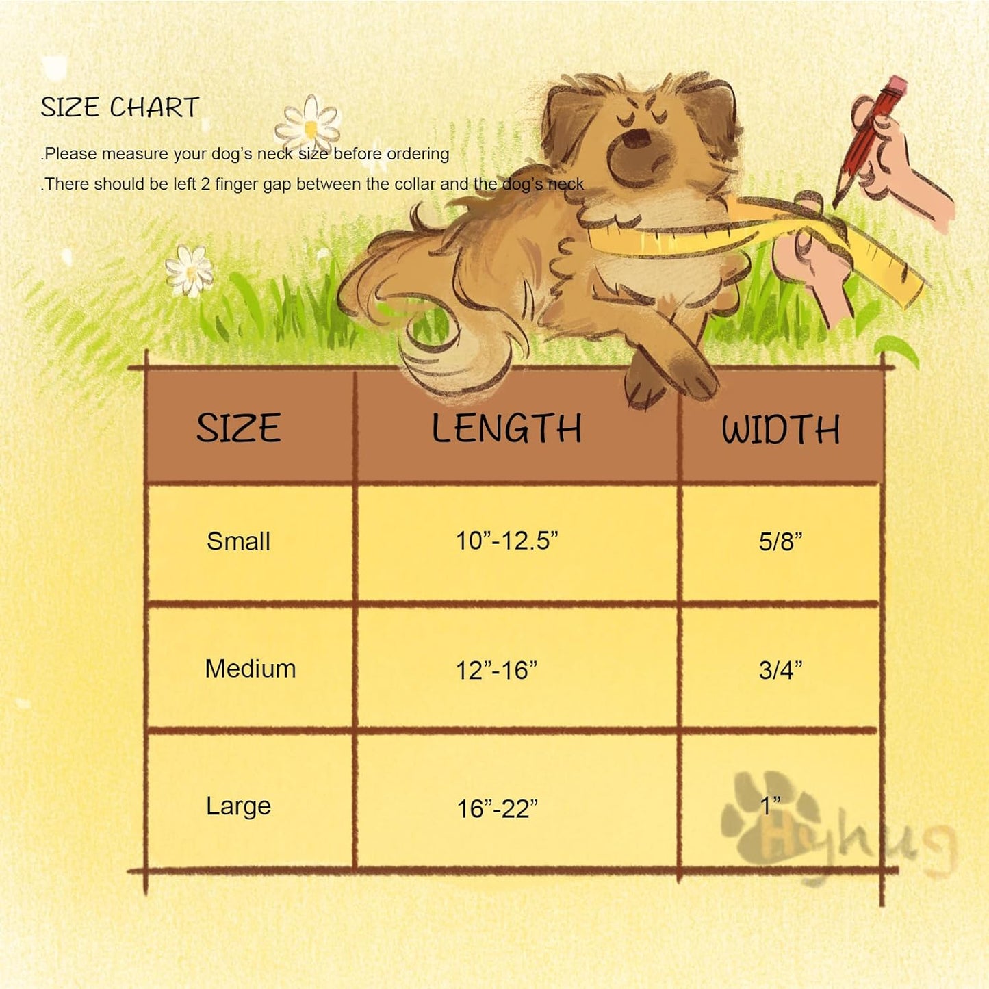 Hyhug Small Dog Collar Quick-Release Yellow| Heavy-Duty Nylon Puppy Collar, Adjustable & Durable Pet Supplies for Boy & Girl Dogs (Small, Illuminating Yellow)