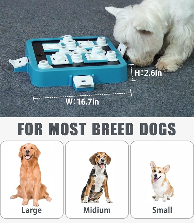 Dog Puzzle Toy, Food Treat Feeder, Mental Stimulation (Green)